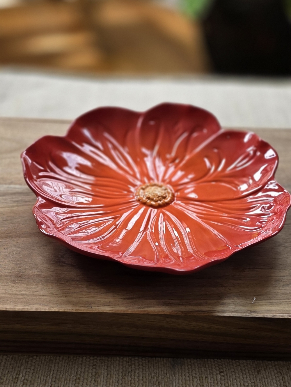 Grasslands Road Poppy Ceramic Serving Plate